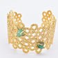 Honeycomb Raw Emerald Cuff 