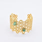Honeycomb Raw Emerald Cuff 