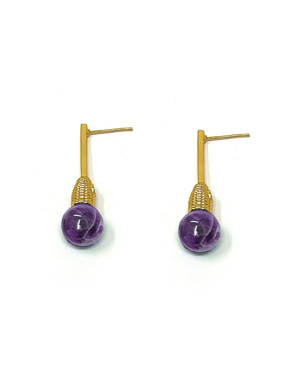 Amethyst Corn Earrings